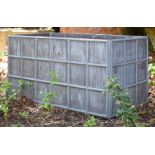 A RECTANGULAR LEAD GARDEN PLANTER