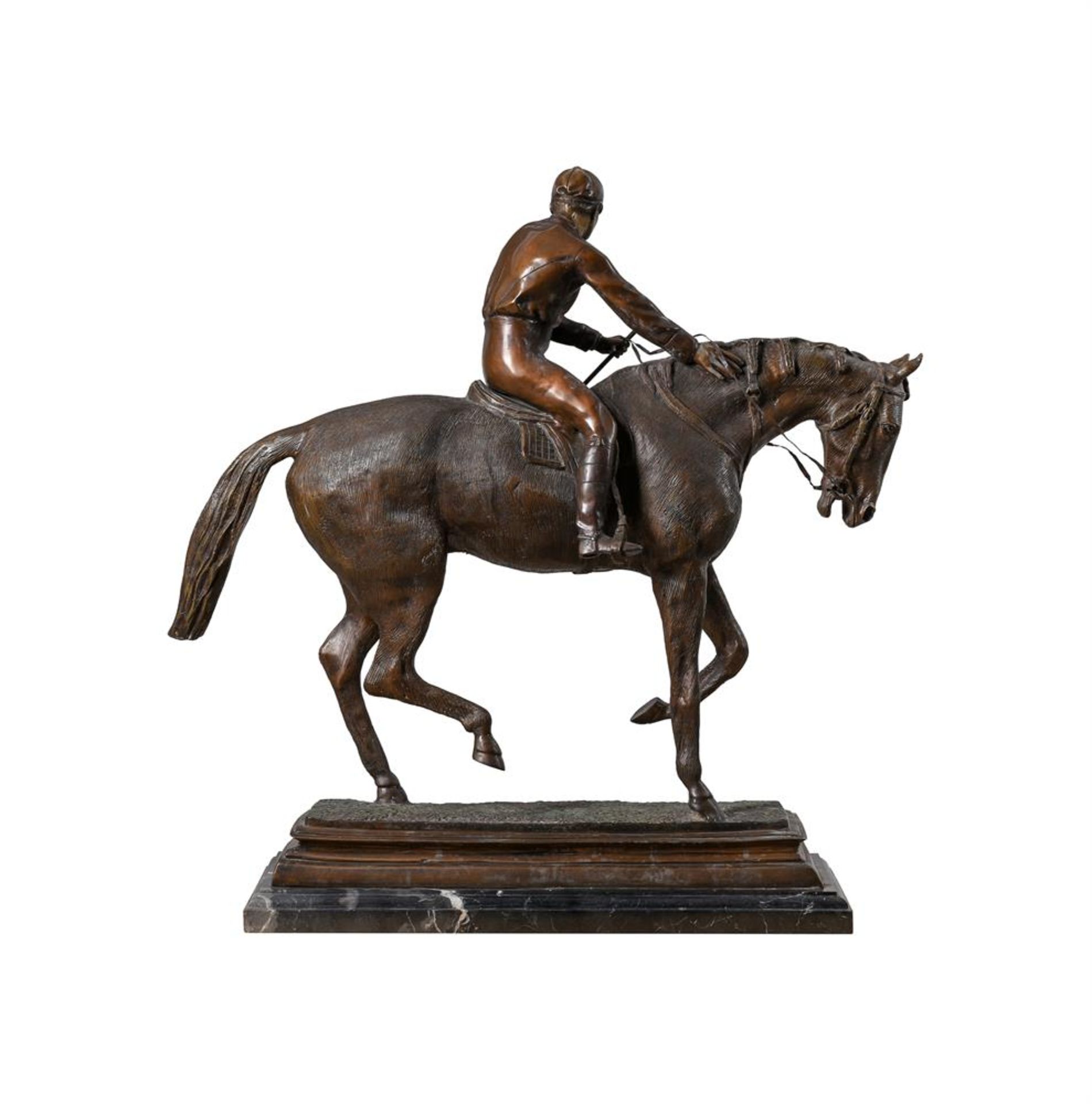 AFTER ISIDORE-JULES BONHEUR, A LARGE EQUESTRIAN BRONZE 'LE GRAND JOCKEY' - Image 4 of 4