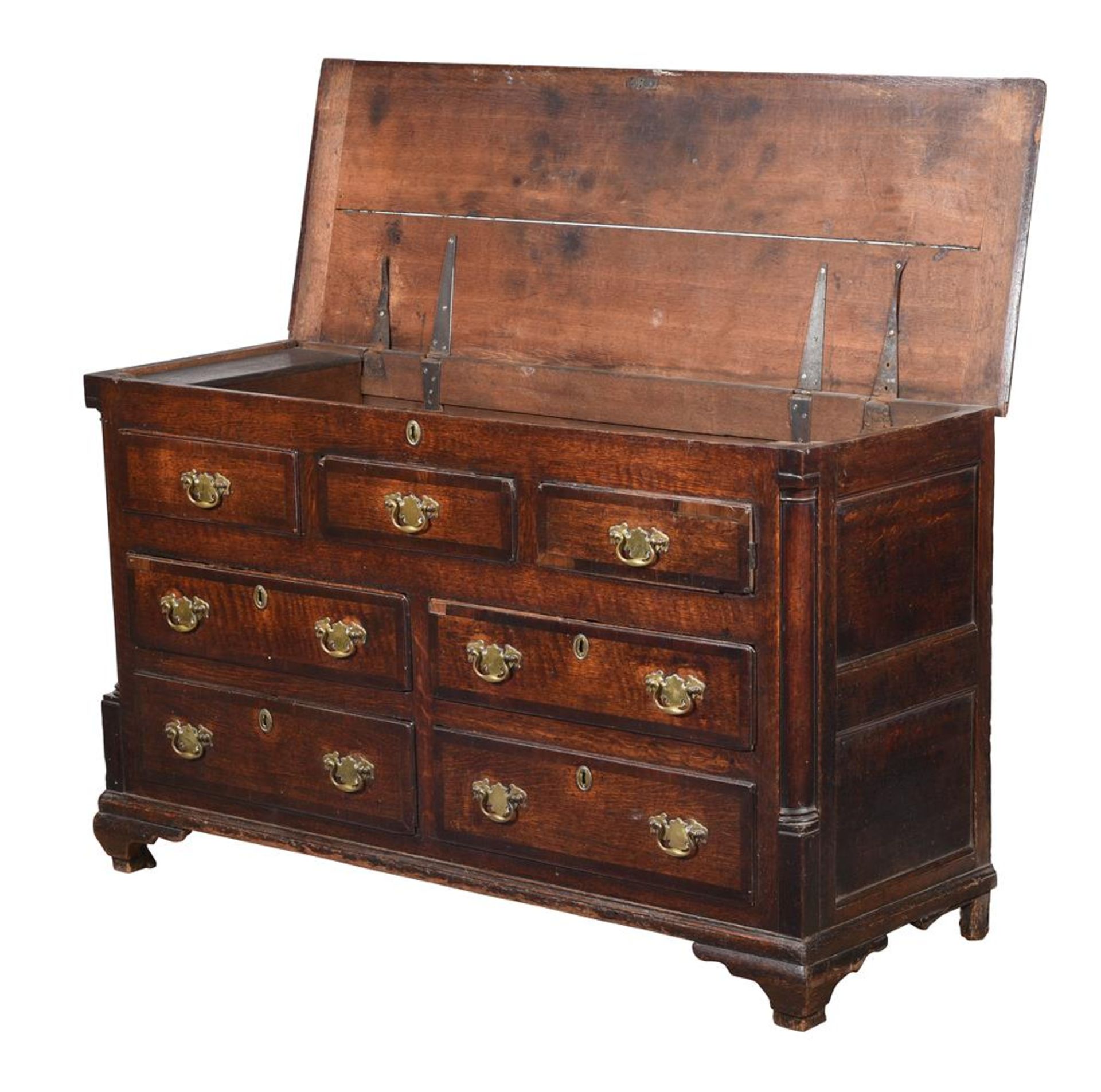 A GEORGE III MAHOGANY MULE CHEST - Bild 3 aus 4