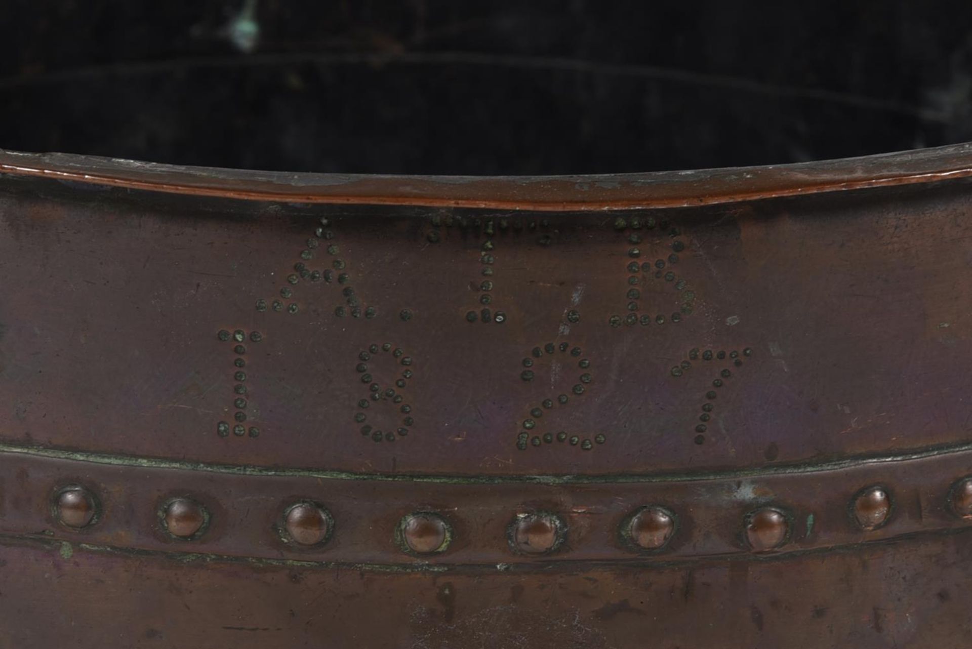 A GROUP OF FIVE VARIOUS COPPER BUCKETS - Image 2 of 3