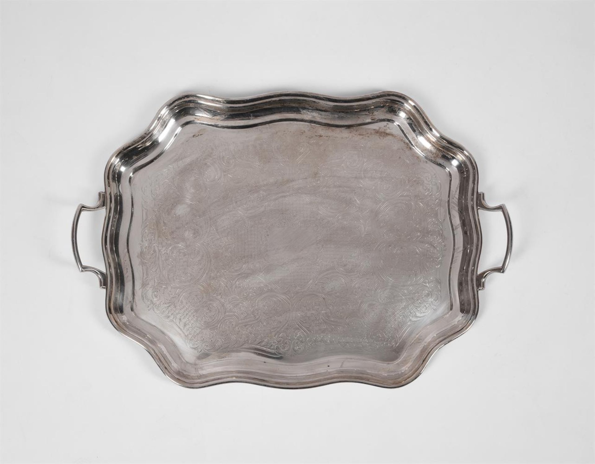 SILVER PLATED TRAYS TO INCLUDE: A large electro-plated oval tray - Image 3 of 4