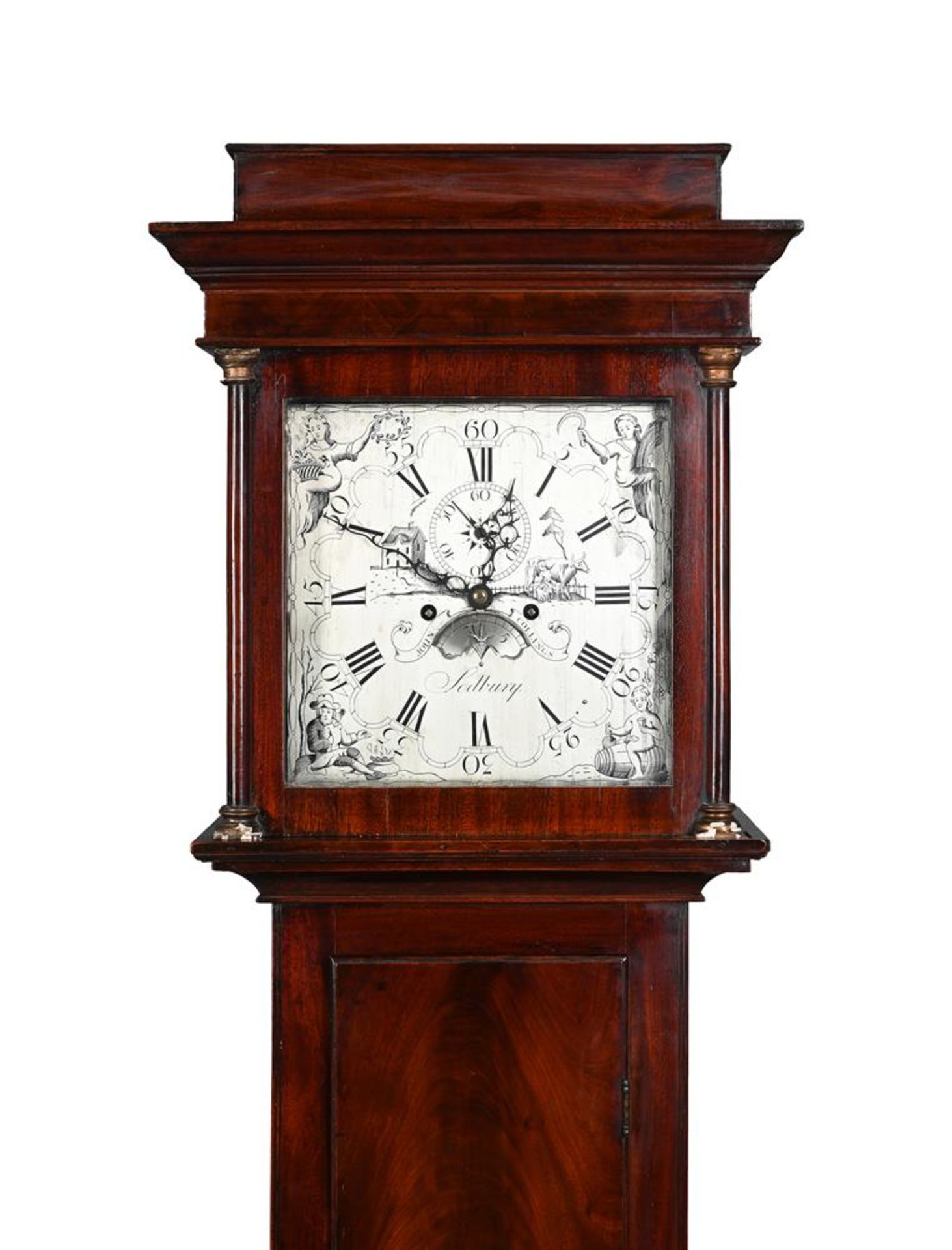 A GEORGE III MAHOGANY EIGHT-DAY LONGCASE CLOCK - Bild 2 aus 2