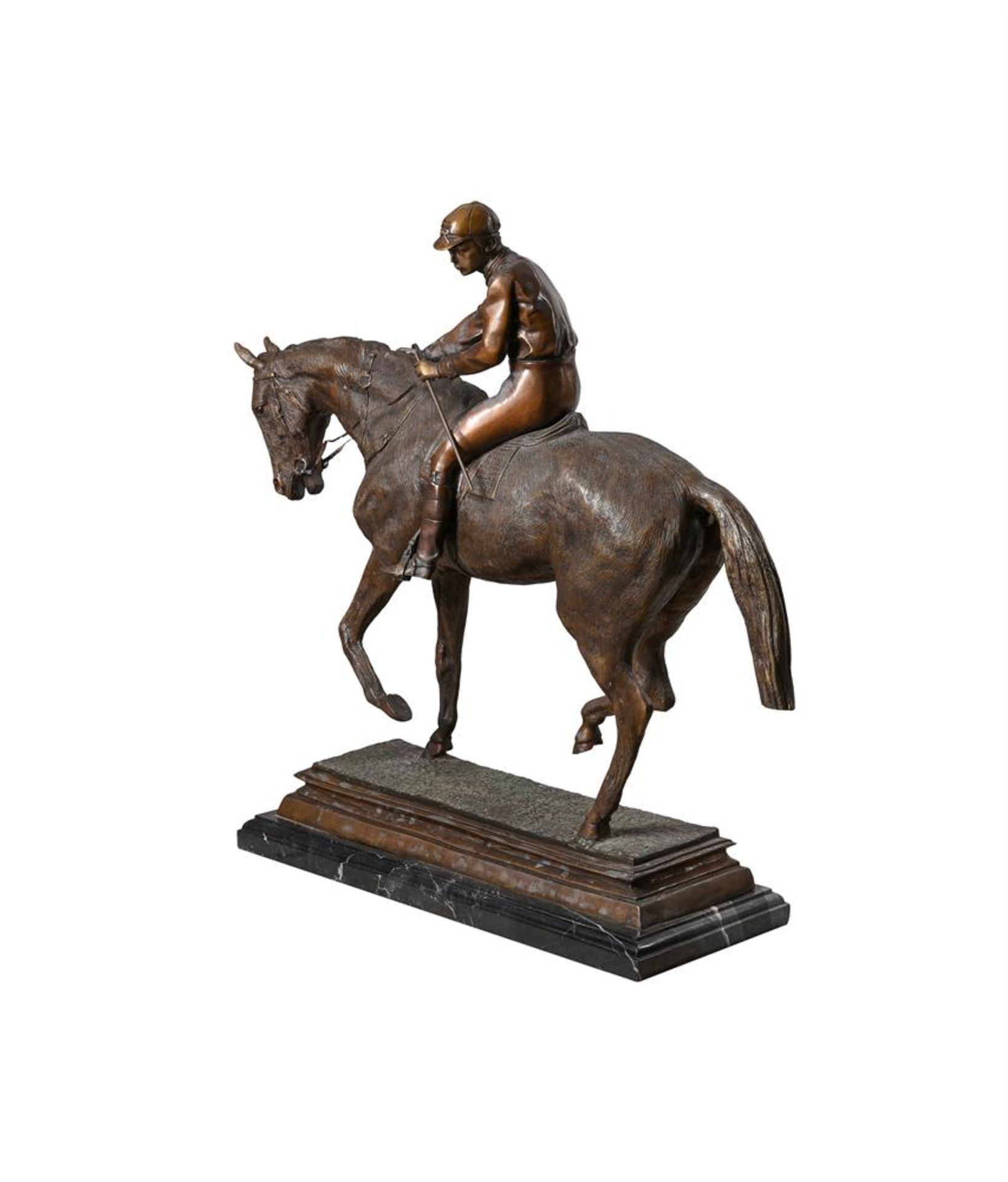 AFTER ISIDORE-JULES BONHEUR, A LARGE EQUESTRIAN BRONZE 'LE GRAND JOCKEY' - Image 3 of 4