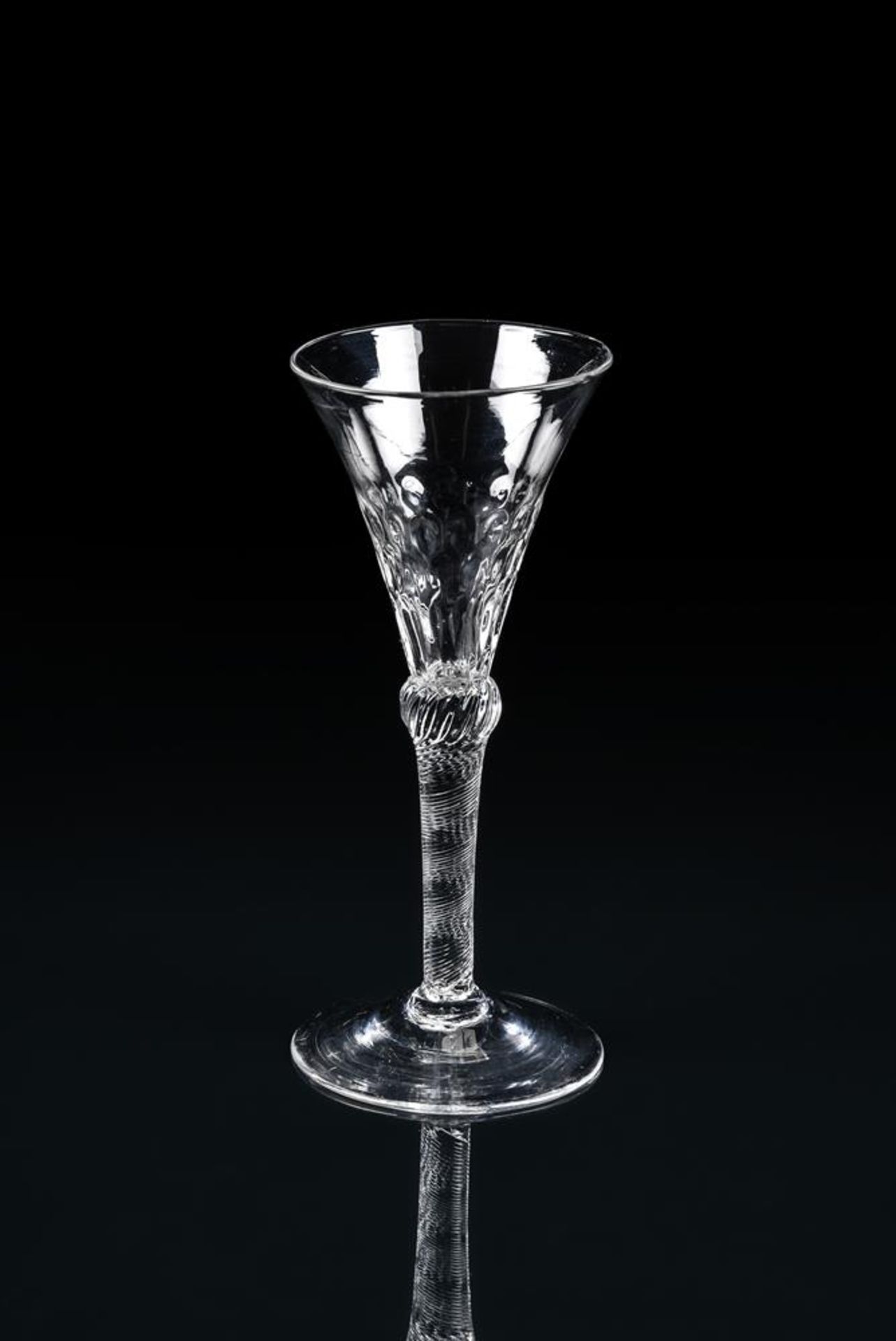 AN INCISED-TWIST WINE GLASS