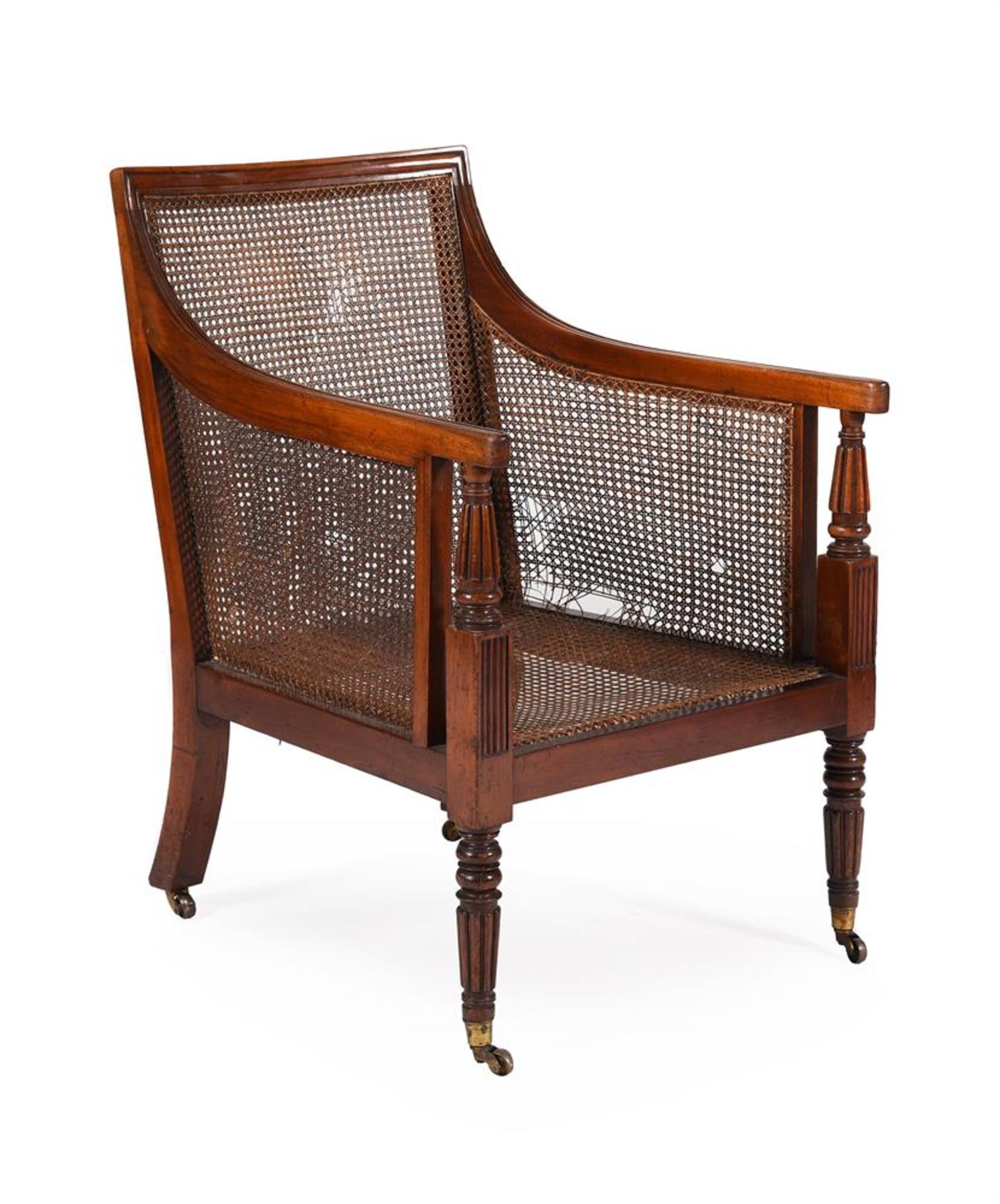 A GEORGE IV MAHOGANY LIBRARY ARMCHAIR IN THE MANNER OF GILLOWS - Image 5 of 7