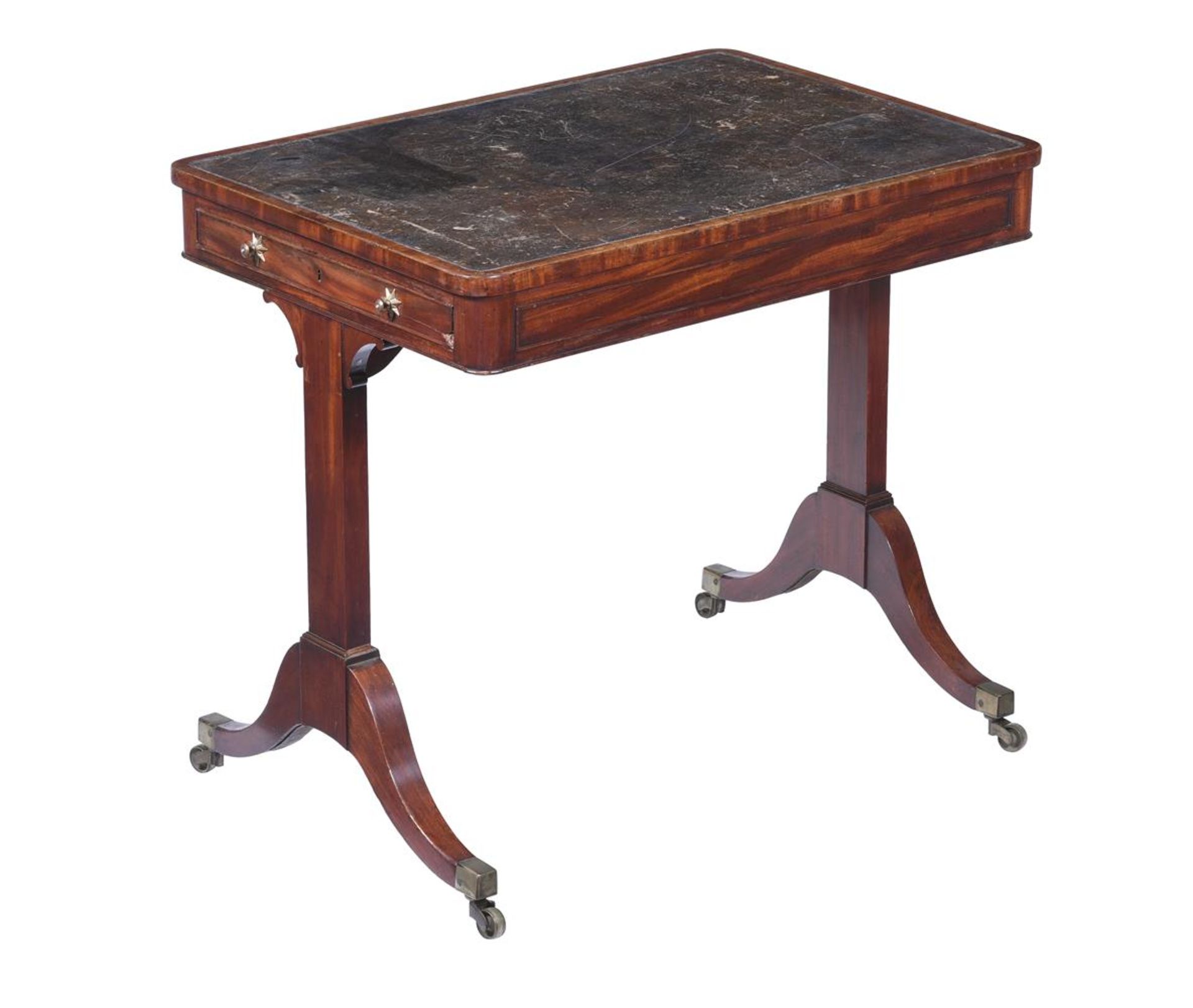 A REGENCY MAHOGANY WRITING TABLE