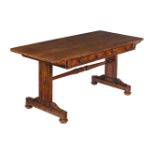 Y A WILLIAM IV ROSEWOOD LIBRARY TABLE