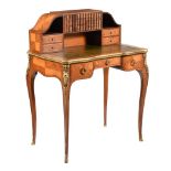 A FRENCH GILT METAL MOUNTED DESK OR BONHEUR DU JOUR