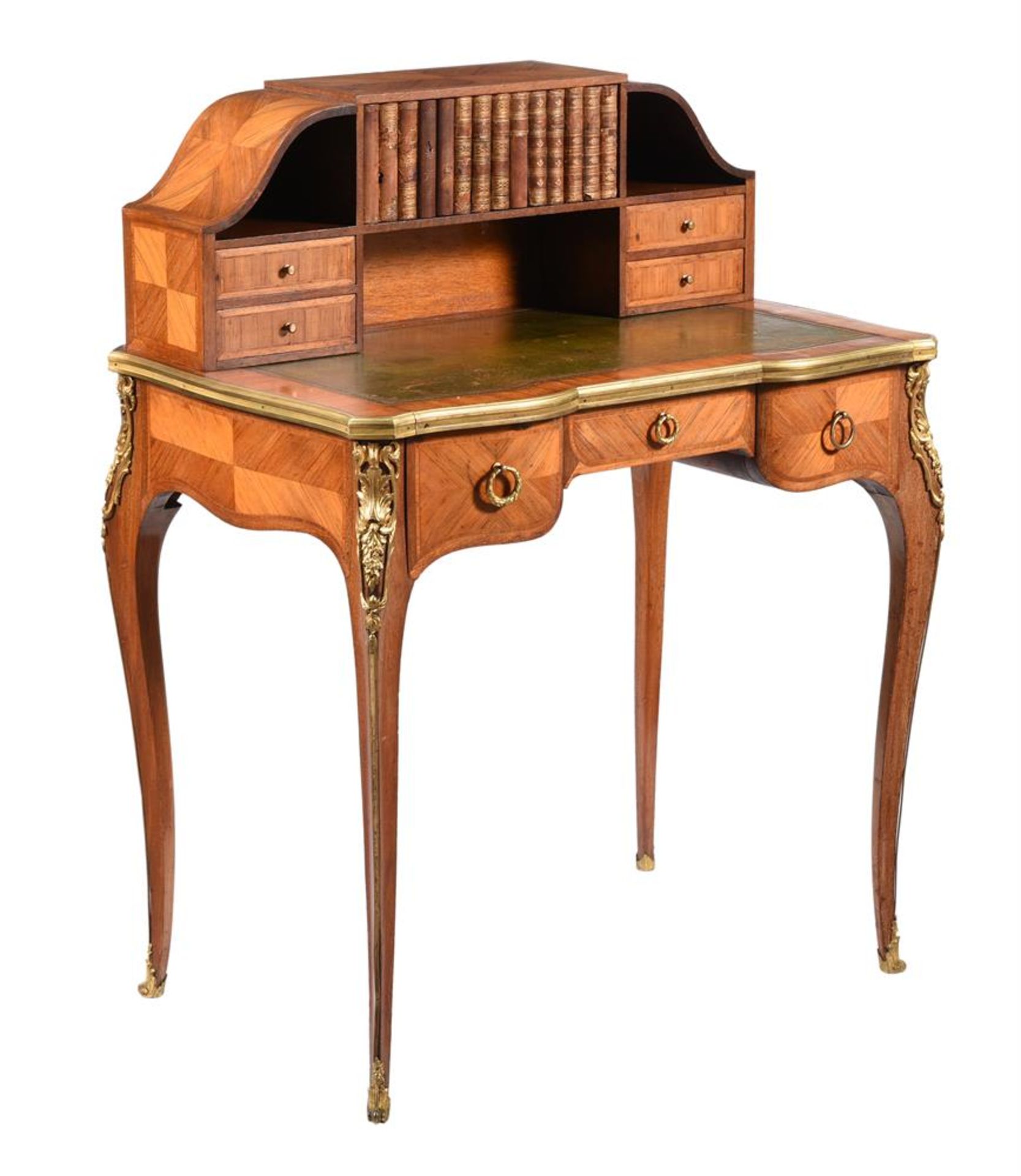 A FRENCH GILT METAL MOUNTED DESK OR BONHEUR DU JOUR