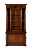 A MAHOGANY BOOKCASE IN GEORGE IV STYLE