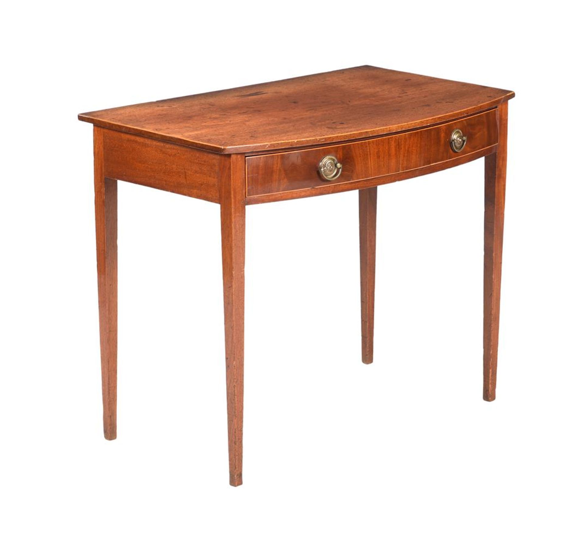 A GEORGE III MAHOGANY AND INLAID SIDE TABLE