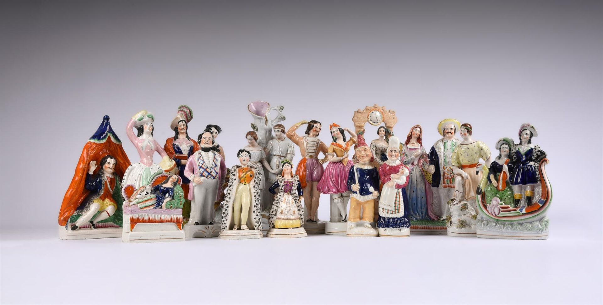 A SELECTION OF STAFFORDSHIRE THEATRICAL FIGURES AND GROUPS - Image 2 of 2
