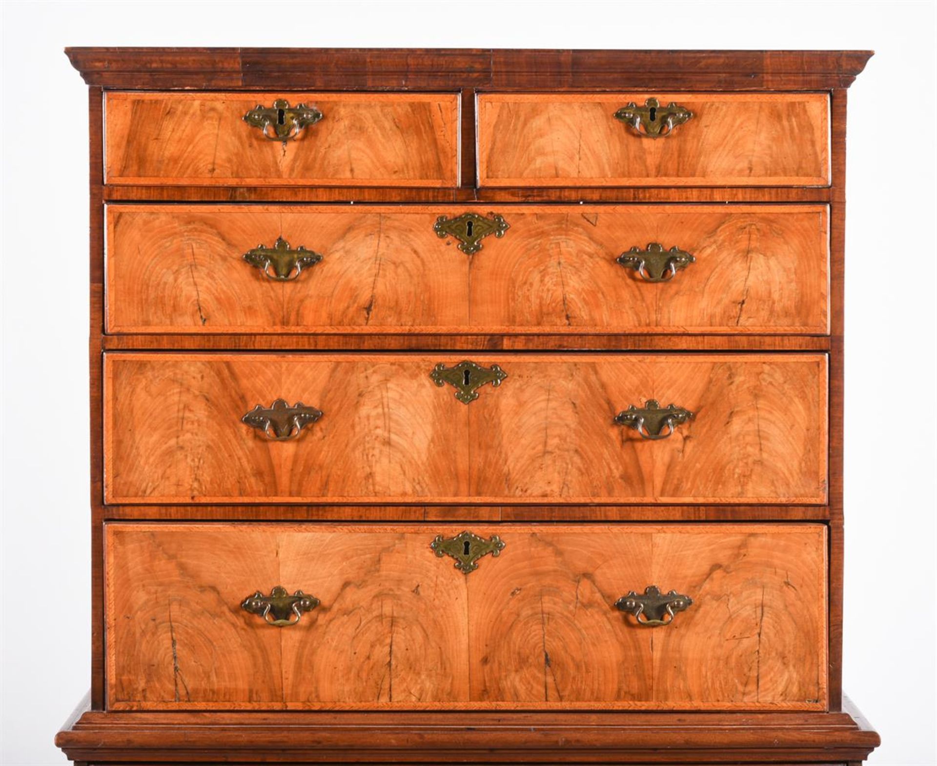 A WALNUT CHEST ON STAND - Image 2 of 2