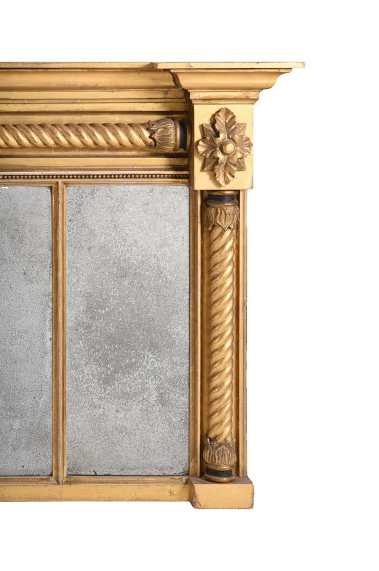 A GILTWOOD AND COMPOSITION OVERMANTEL WALL MIRROR - Image 2 of 3