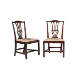 A PAIR OF GEORGE III MAHOGANY SIDE CHAIRS