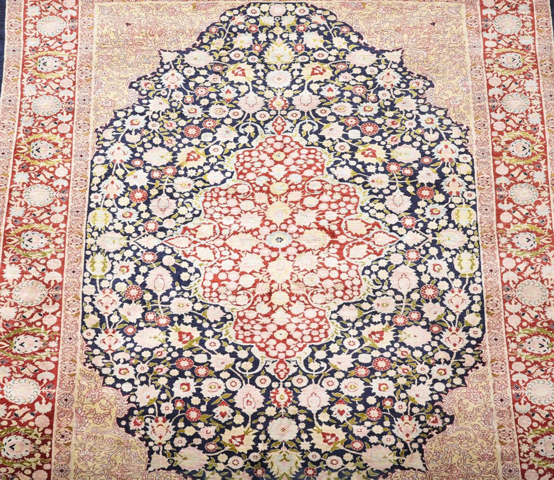 A TABRIZ SILK RUG - Image 2 of 2