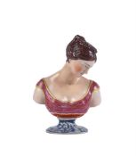 A STAFFORDSHIRE PEARLWARE BUST OF THE ACTRESS MARIA FOOTE OF OBADIAH SHERRATT TYPE