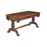 Y A GEORGE IV ROSEWOOD LIBRARY TABLE