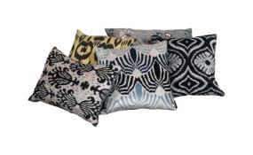 A GROUP OF SIX VARIOUS MEKHANN SCATTER CUSHIONS