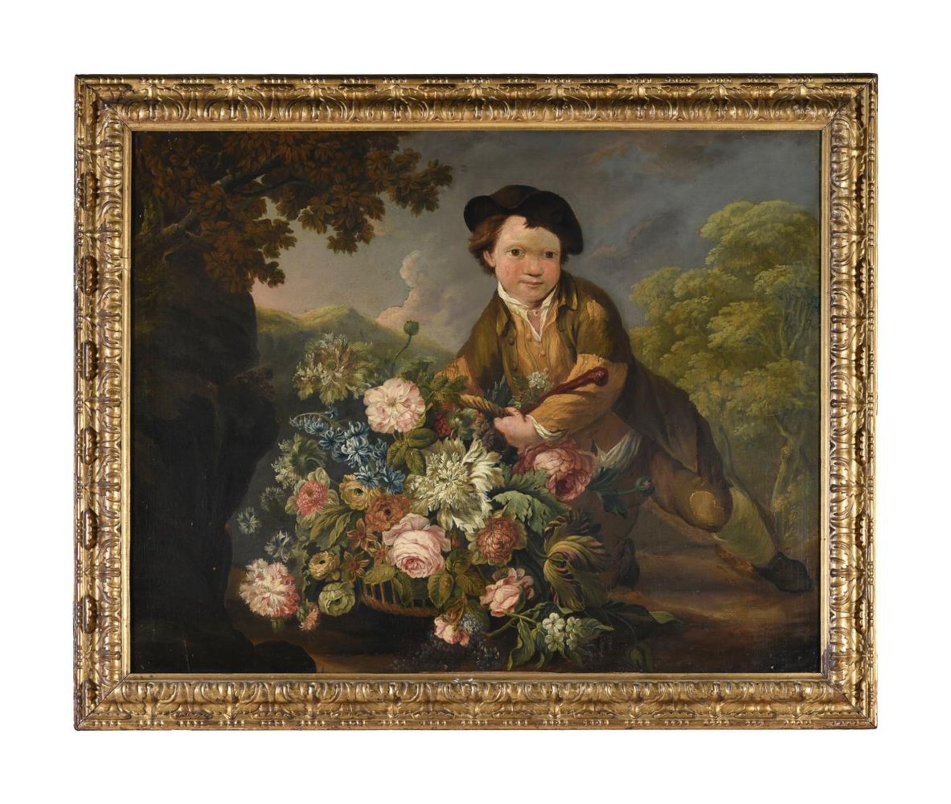 FRENCH SCHOOL (18TH CENTURY), A YOUNG BOY WITH A BASKET OF FLOWERS - Bild 2 aus 3