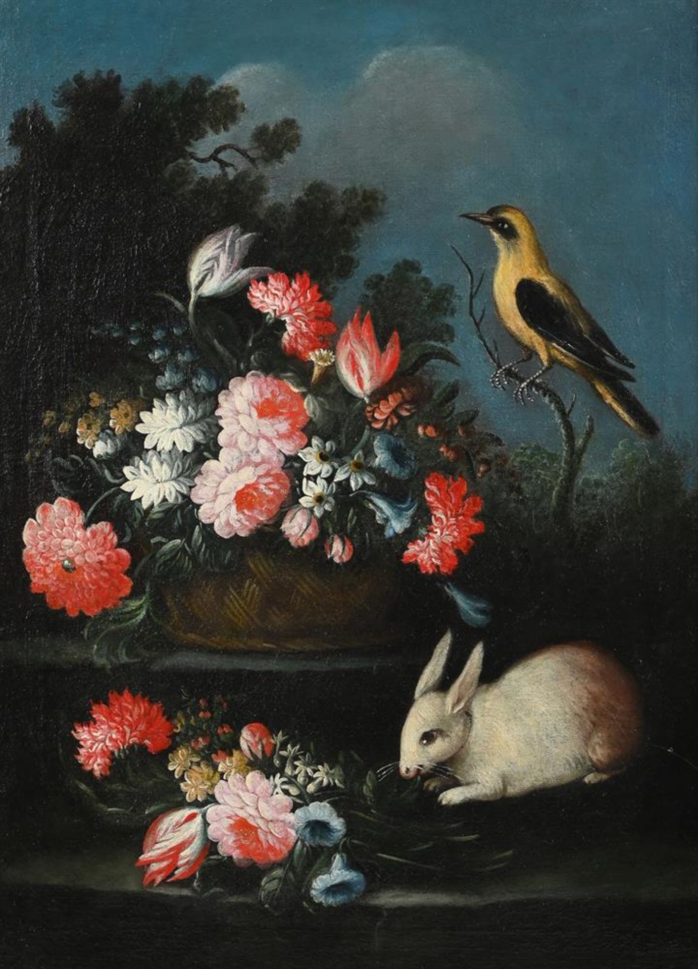 ITALIAN SCHOOL (18TH CENTURY), A PEAHEN WITH A BASKET OF FLOWERS; TOGETHER WITH THREE OTHERS (4) - Bild 4 aus 12
