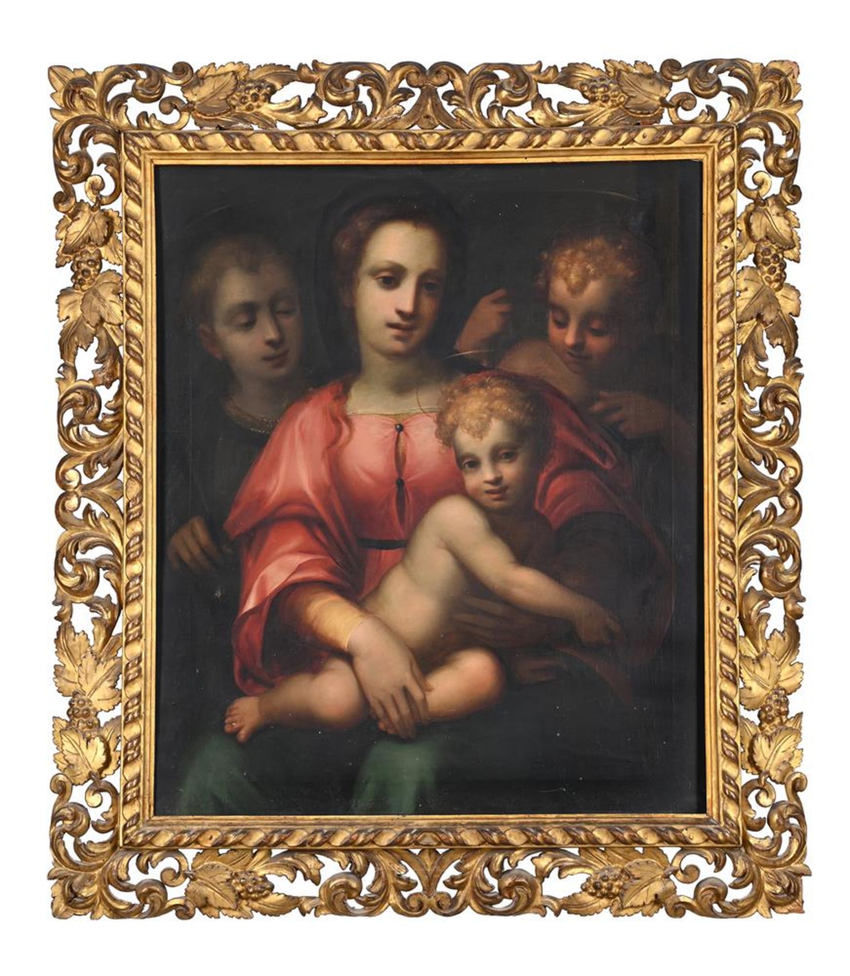 AFTER DOMENICO PULIGO, MADONNA AND CHILD WITH YOUNG SAINT JOHN THE BAPTIST AND SAINT LAWRENCE - Bild 2 aus 3