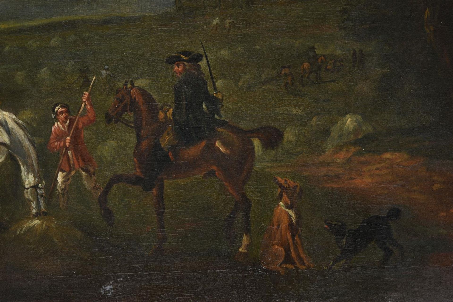 CIRCLE OF JOHN WOOTTON (BRITISH 1686-1765), A HUNTING PARTY - Bild 4 aus 4