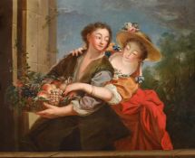 FOLLOWER OF PHILIPPE MERCIER, AN AMOROUS COUPLE WITH A BASKET OF FRUIT