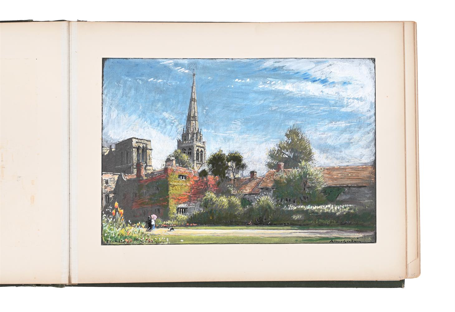 ALBERT GOODWIN (BRITISH 1845-1932), CHICHESTER FROM THE BISHOP'S GARDEN - Image 2 of 2