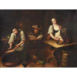 GERMAN PROVINCIAL SCHOOL (18TH CENTURY), A PAIR OF KITCHEN SCENES (2)