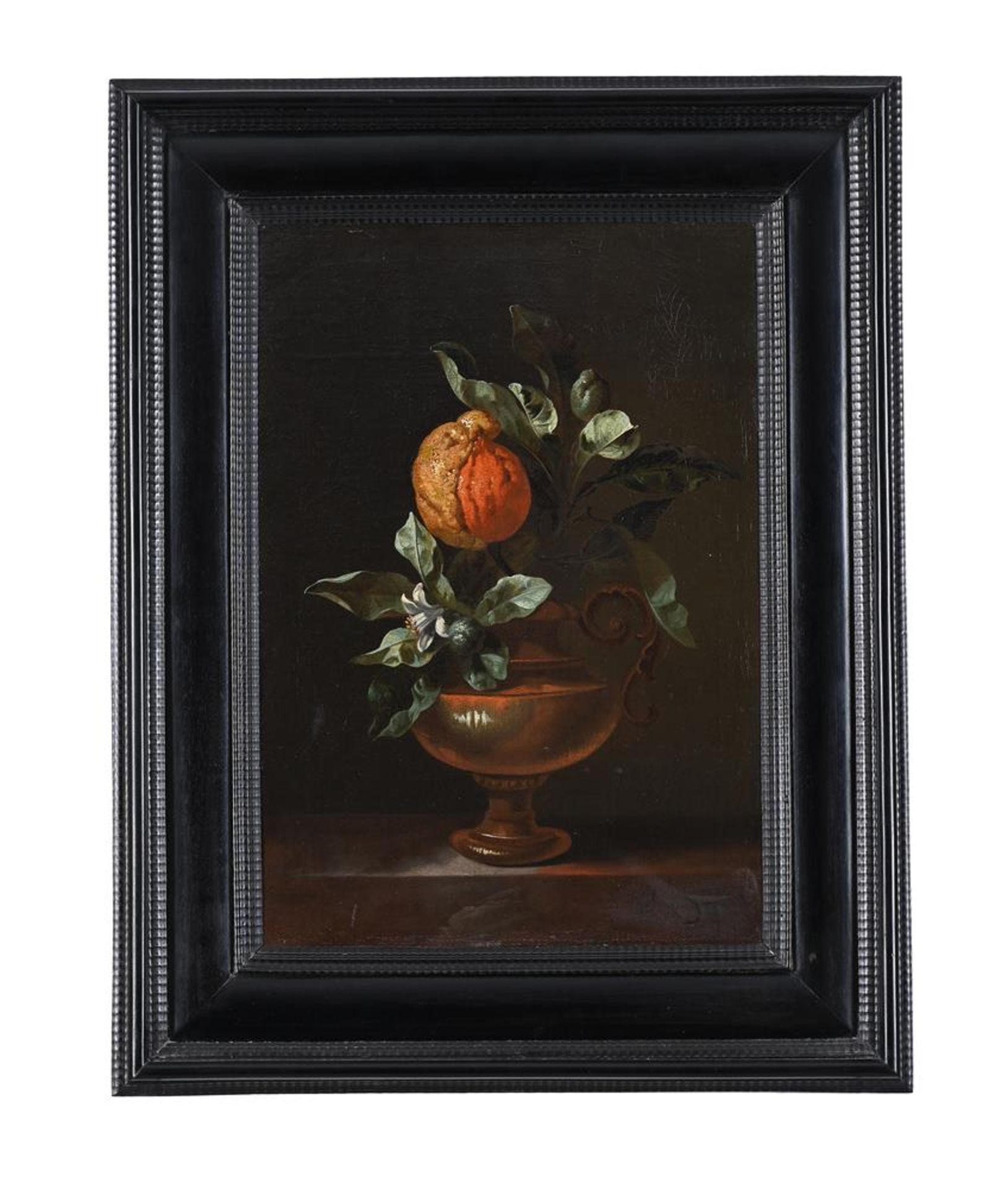 ATTRIBUTED TO JAN FRANS VAN SON (DUTCH 1658-1718), A STILL LIFE WITH ORANGE BLOSSOM IN AN URN - Image 2 of 4