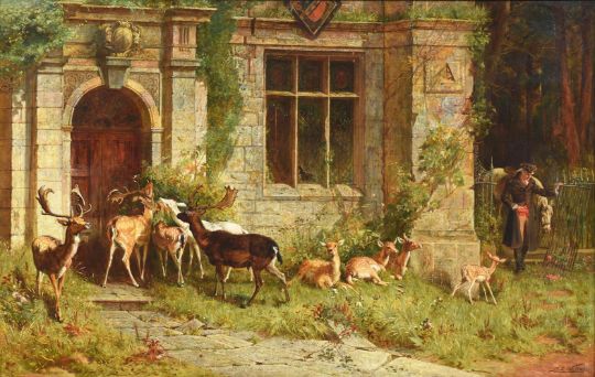 SAMUEL EDMUND WALLER (BRITISH 1850-1903), 'HOME? THERE WAS NO SIGN OF HOME FROM PARAPET TO BASEMENT'