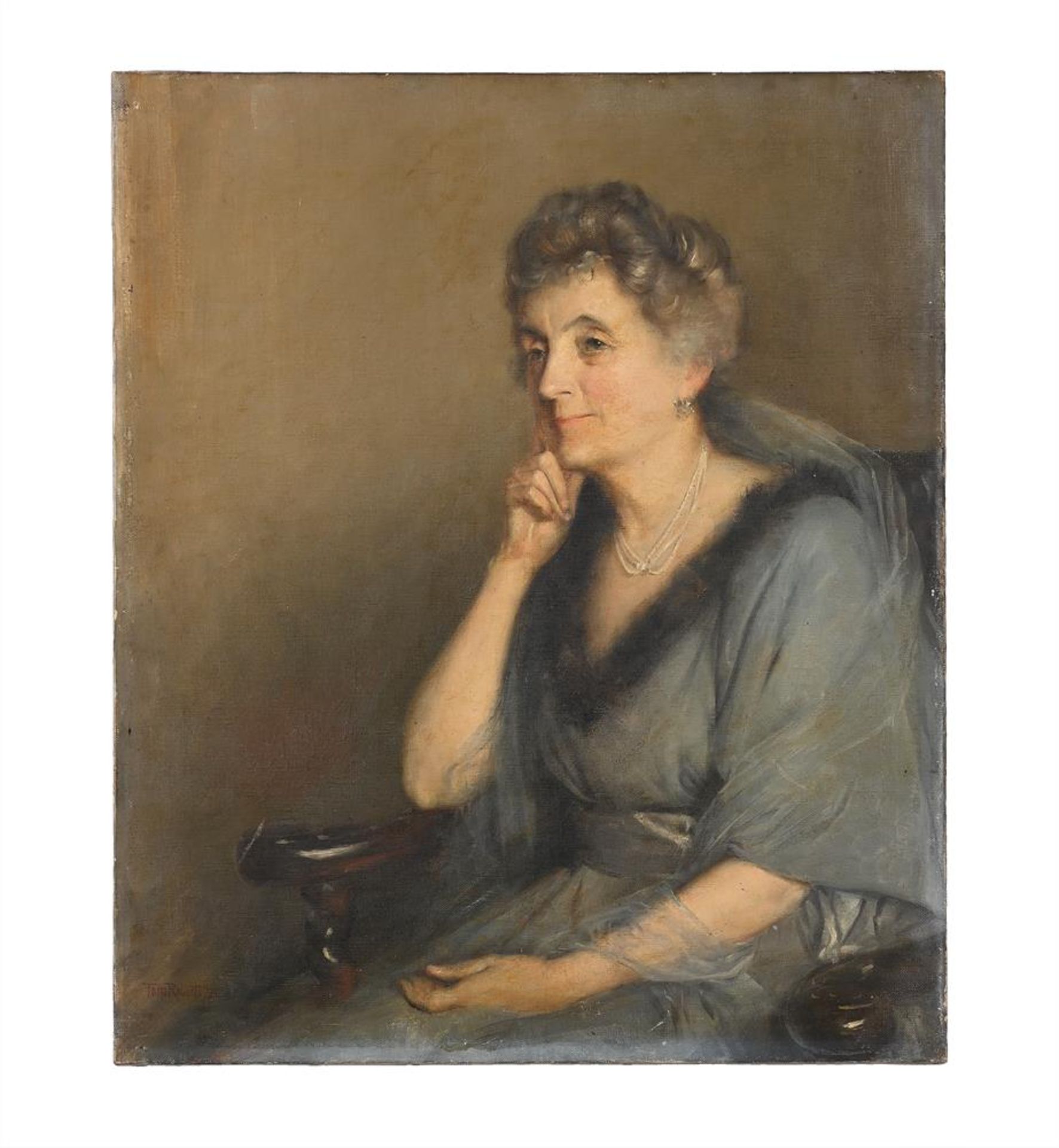 TOM ROBERTS (AUSTRALIAN 1856-1931), PORTRAIT OF MARY LUSHINGTON BERNARD D'OYLY - Image 2 of 4