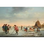 AFTER ADRIAEN VAN DE VELDE, GOLFERS ON THE ICE NEAR HAARLEM