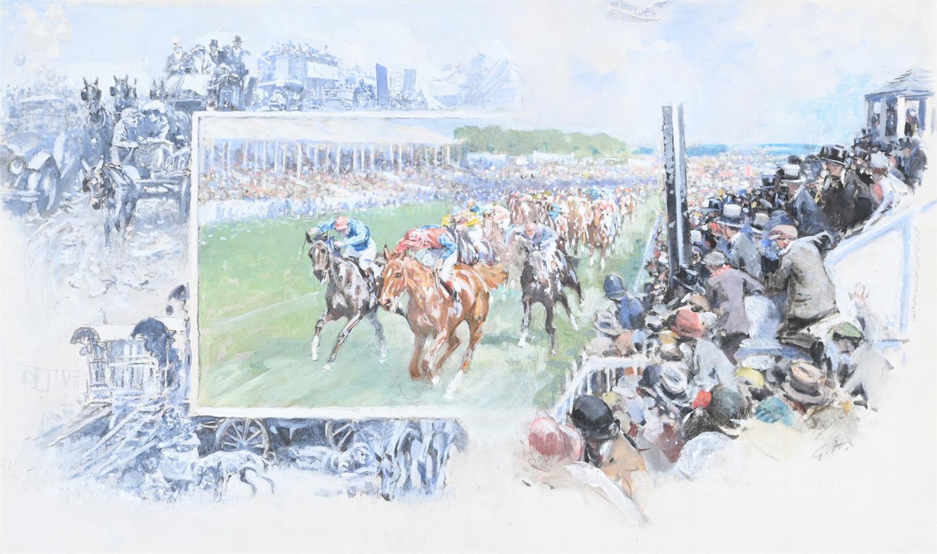 GILBERT HOLIDAY (BRITISH 1879-1937), THE EPSOM DERBY