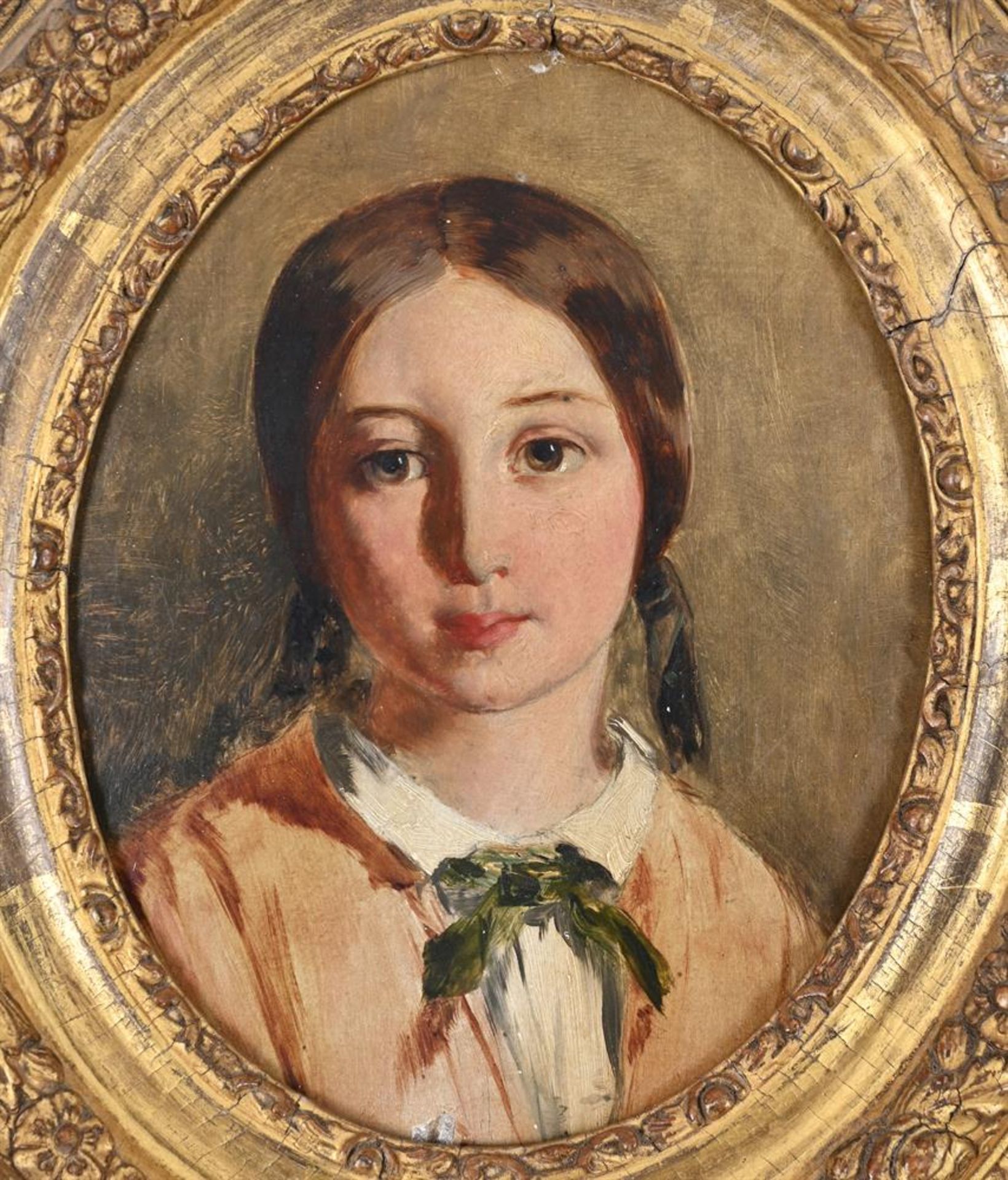 JOHN ADAM HOUSTON (BRITISH 1812-1884), A YOUNG GIRL - Image 2 of 3
