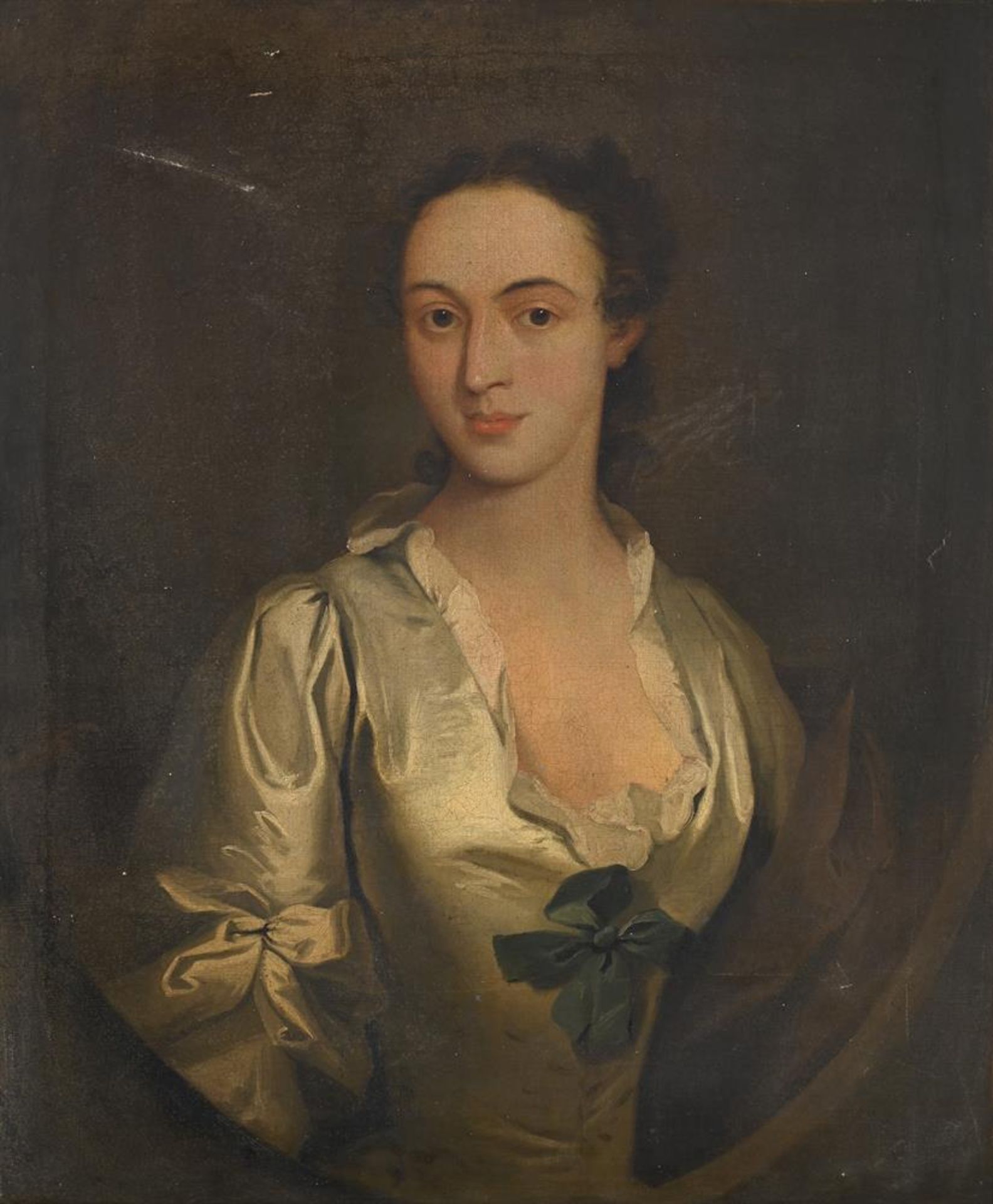 FOLLOWER OF THOMAS HUDSON, PORTRAIT OF A LADY TRADITIONALLY IDENTIFIED AS MISS WETHAM