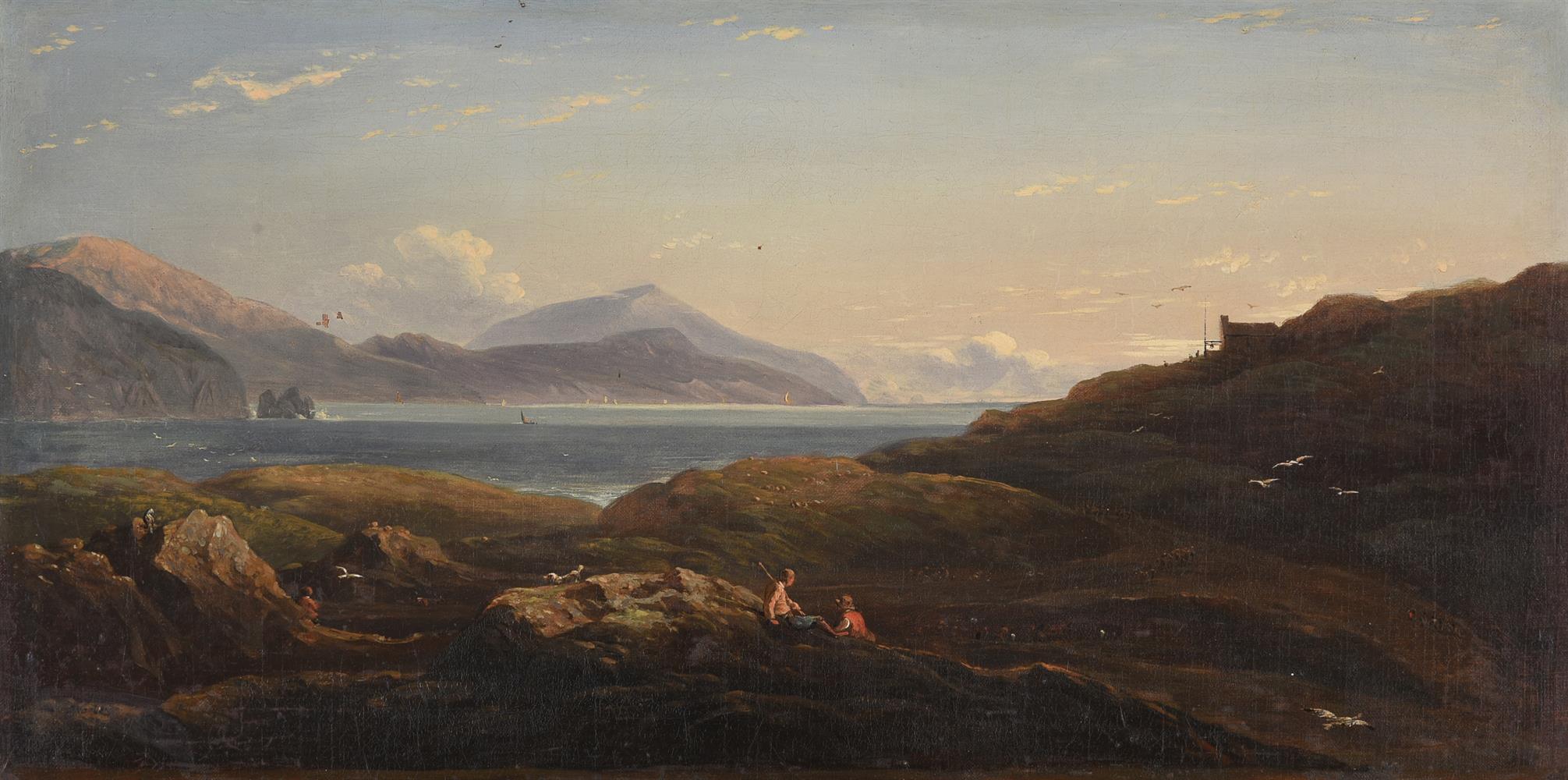 JOHN VARLEY (BRITISH 1778-1842), A PAIR OF EXTENSIVE LAKE LANDSCAPES (2) - Bild 2 aus 4