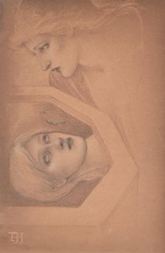 EDWARD COLEY BURNE-JONES (BRITISH 1833 - 1898), STUDY FOR THE BALEFUL HEAD