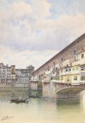 ERNESTO BENSA (ITALIAN FL.1863-97), THE PONTE VECCHIO, FLORENCE