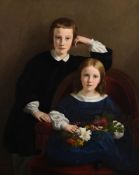 ATTRIBUTED TO EMILE SIGNOL (FRENCH 1804-1892), PORTRAIT OF TWO CHILDREN