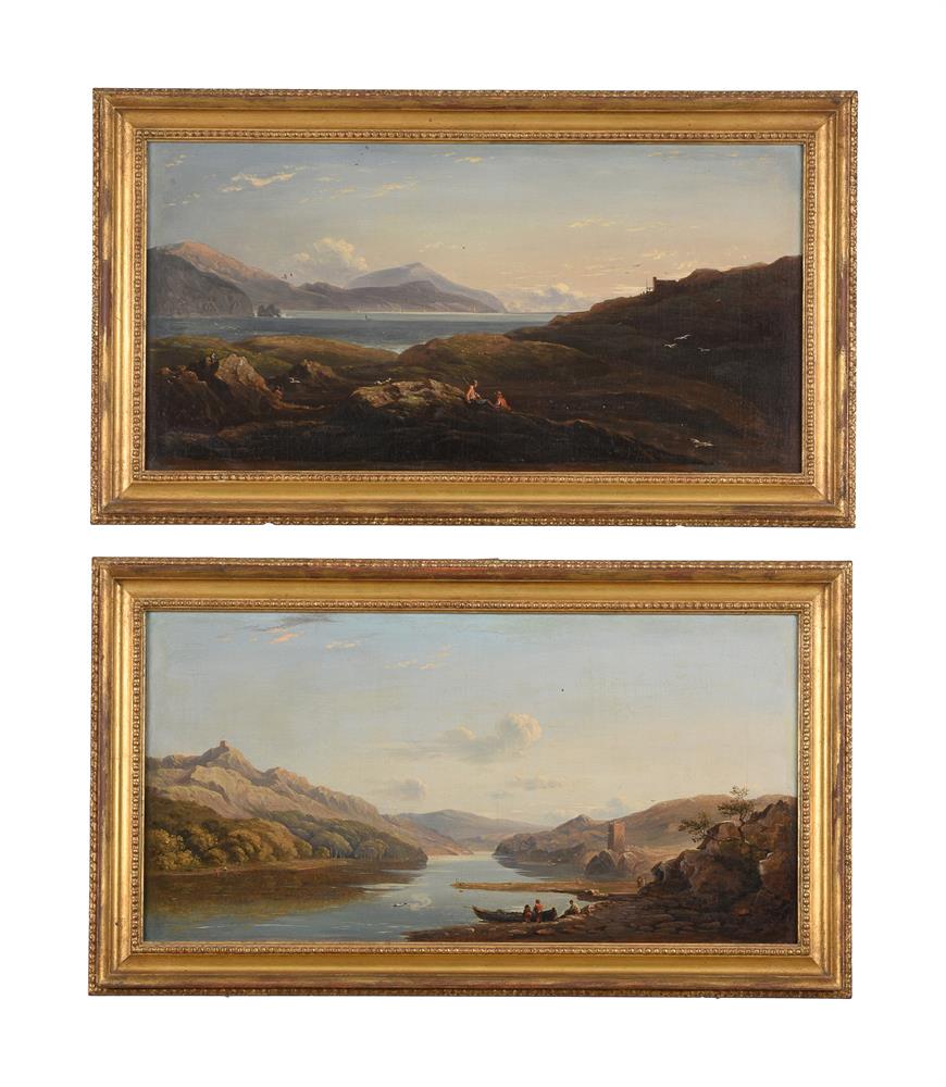JOHN VARLEY (BRITISH 1778-1842), A PAIR OF EXTENSIVE LAKE LANDSCAPES (2) - Bild 3 aus 4