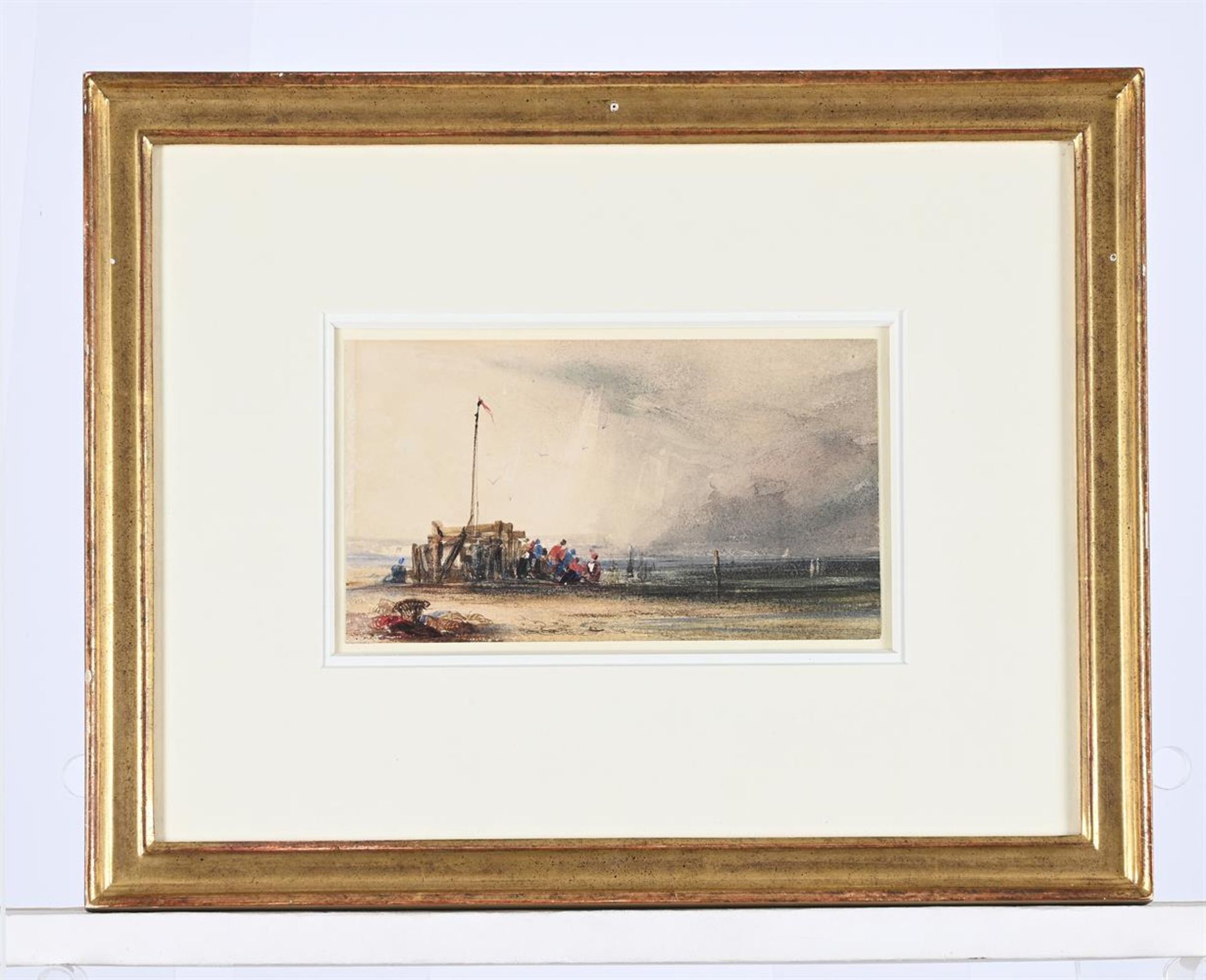 THOMAS SHOTTER BOYS (BRITISH 1803-1874), BREAKWATERS ON A NORMANDY BEACH - Bild 2 aus 3