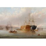 NICHOLAS CONDY THE ELDER (BRITISH 1793-1857), SHIPS LYING IN THE TAMAR RIVER