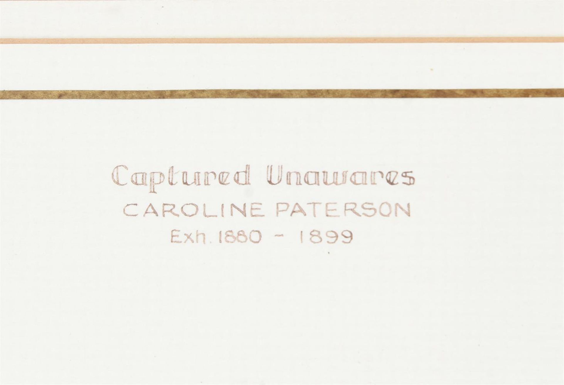 CAROLINE PATERSON (BRITISH 1856-1911), CAPTURED UNAWARES - Image 3 of 4