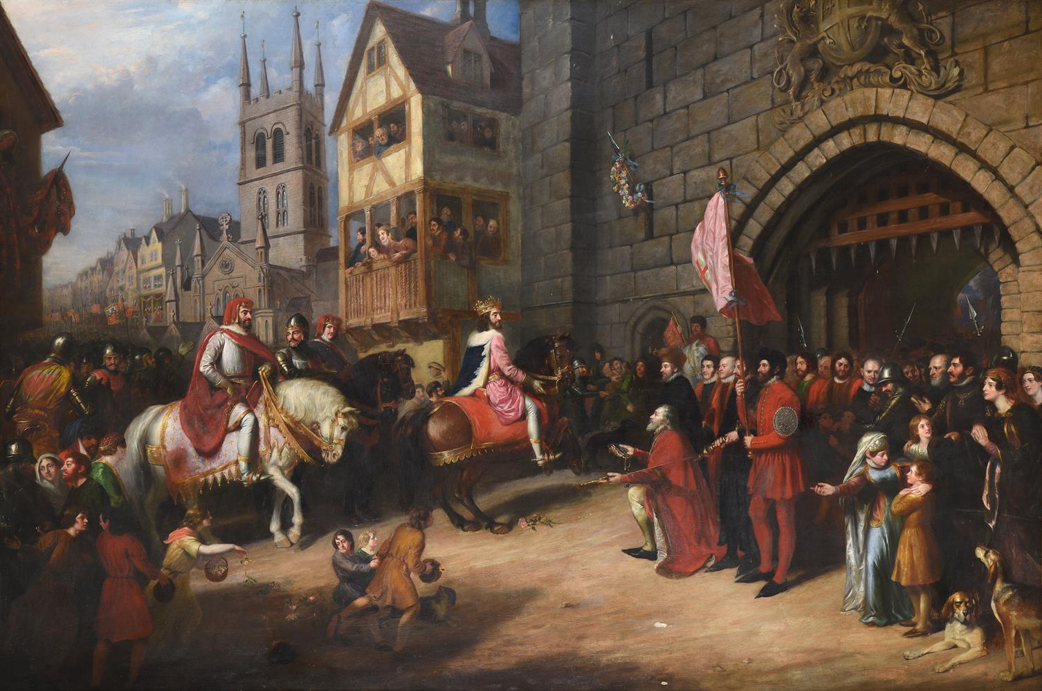 JAMES RAMSAY (BRITISH 1786-1854), THE ENTRY OF THE BLACK PRINCE INTO LONDON WITH THE FRENCH KING