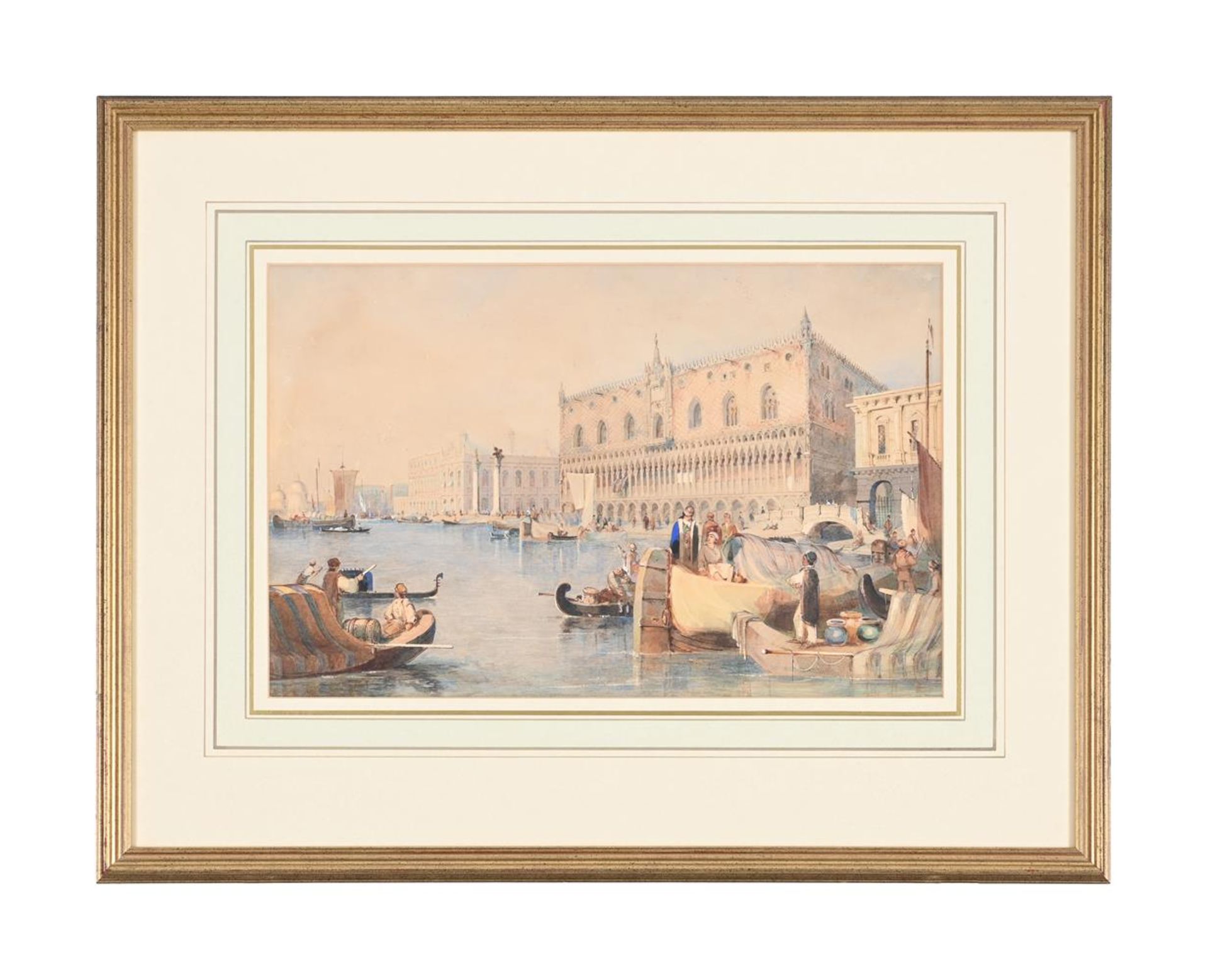 ATTRIBUTED TO EDWARD PRITCHETT (BRITISH 1808-1894), THE DOGE'S PALACE AND THE RIALTO - Image 2 of 3