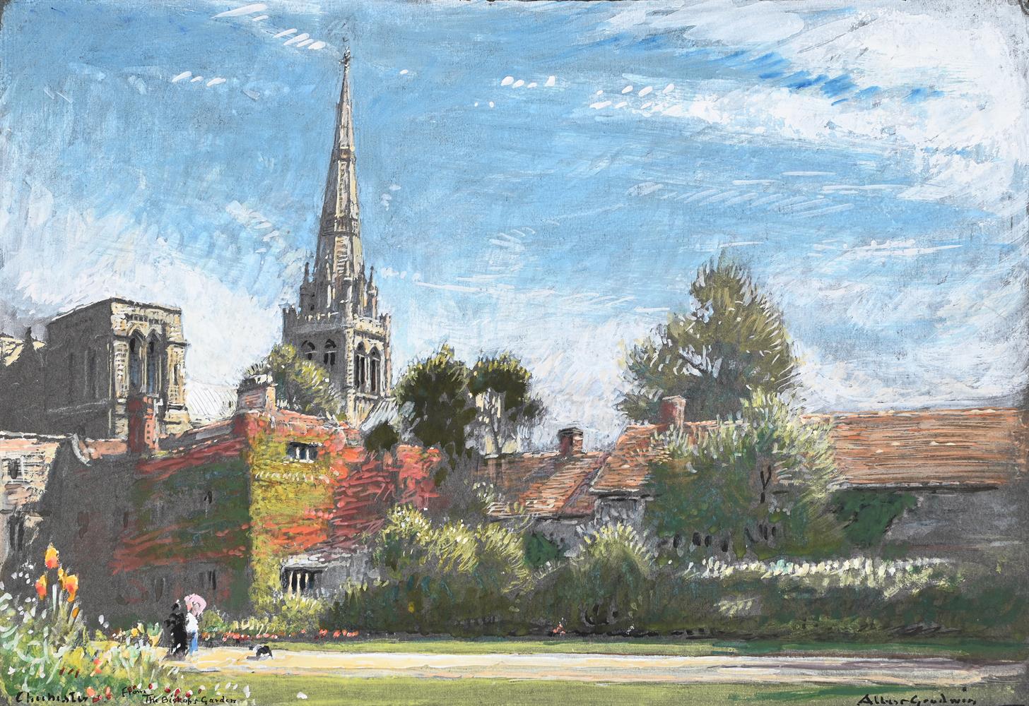 ALBERT GOODWIN (BRITISH 1845-1932), CHICHESTER FROM THE BISHOP'S GARDEN