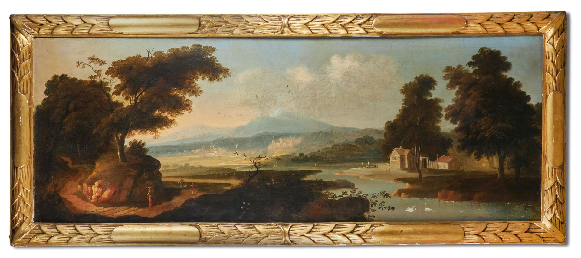 ENGLISH SCHOOL (18TH CENTURY), AN EXTENSIVE RIVER LANDSCAPE