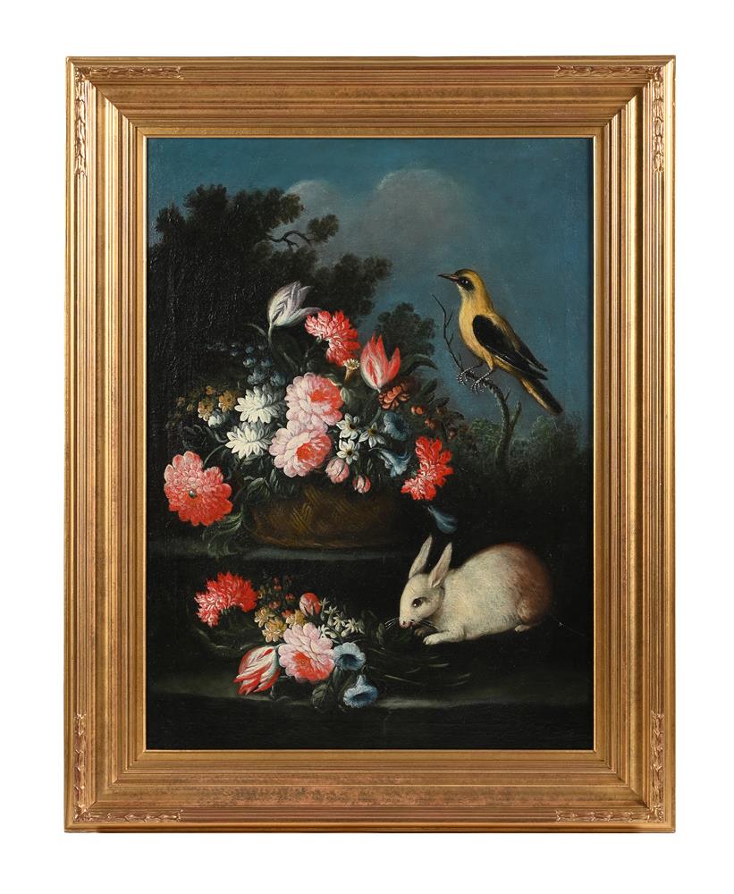 ITALIAN SCHOOL (18TH CENTURY), A PEAHEN WITH A BASKET OF FLOWERS; TOGETHER WITH THREE OTHERS (4) - Image 11 of 12